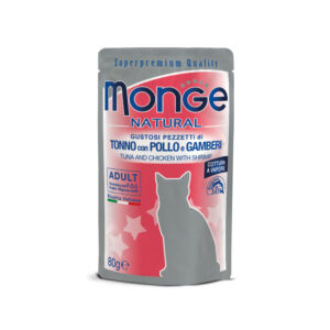 Monge Natural Pezzetti di Tonno con Pollo e Gamberi 80gr